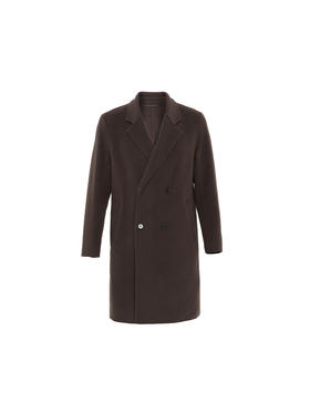 callisto咖啡色绵羊毛毛呢大衣