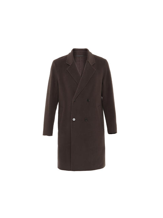 callisto咖啡色绵羊毛毛呢大衣 商品图0