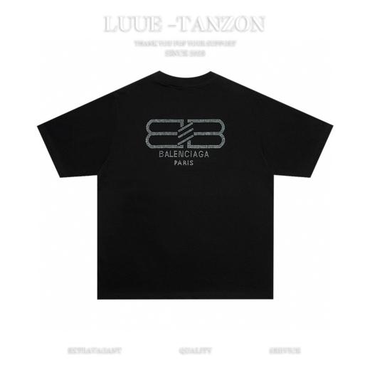 B家 23ss巴黎BB经典锁扣烫钻短袖T恤男女同款（Y*BG） 商品图0