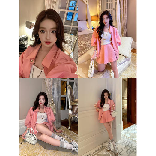 清仓捡漏 LINCHAOZHANG LW240333 棒球服外套 LQ240304 伞摆半裙 时尚套装 商品图2