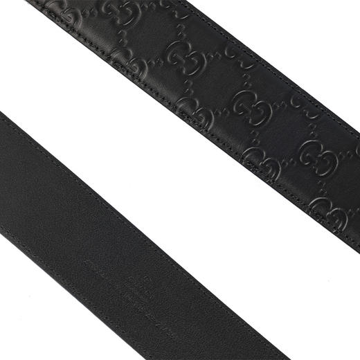 Gucci 古驰男士皮革印压双G logo真皮腰带12043 商品图5