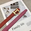 H家   女款  & Swift掌纹小牛皮和Epsom小牛皮双面头层皮腰带。 商品缩略图1