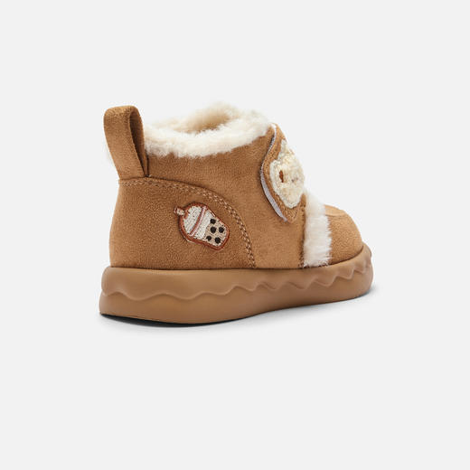 巴拉巴拉童鞋女童雪地靴加绒加厚棉靴冬新款短靴可爱绣花靴子 商品图3