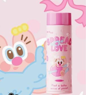 uooha简意保温杯奶油玫珑-绿自-350ml 商品图1