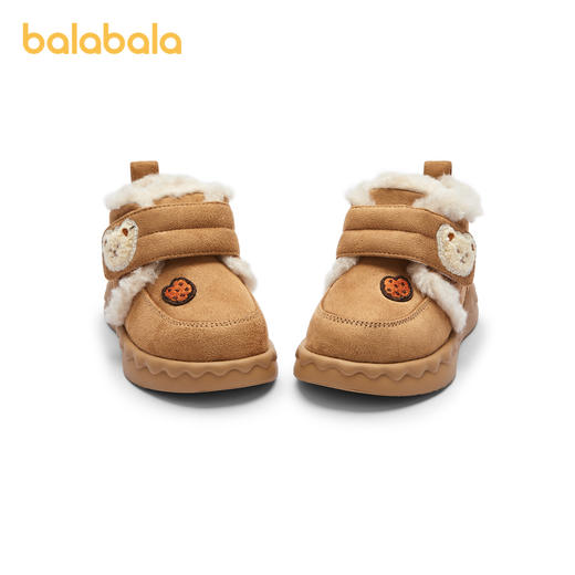 巴拉巴拉童鞋女童雪地靴加绒加厚棉靴冬新款短靴可爱绣花靴子 商品图4