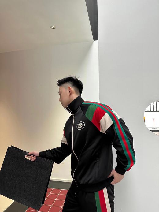 Gucc* 23ss三色条纹压胶套装 (Y*BG) 商品图2