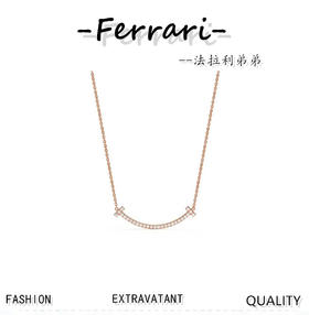 TF 笑脸项链，微笑会带来好运哦~925纯银材质镀18Ｋ真金！