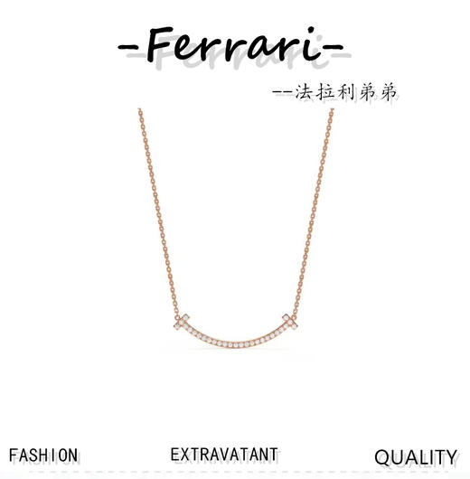 TF 笑脸项链，微笑会带来好运哦~925纯银材质镀18Ｋ真金！ 商品图0