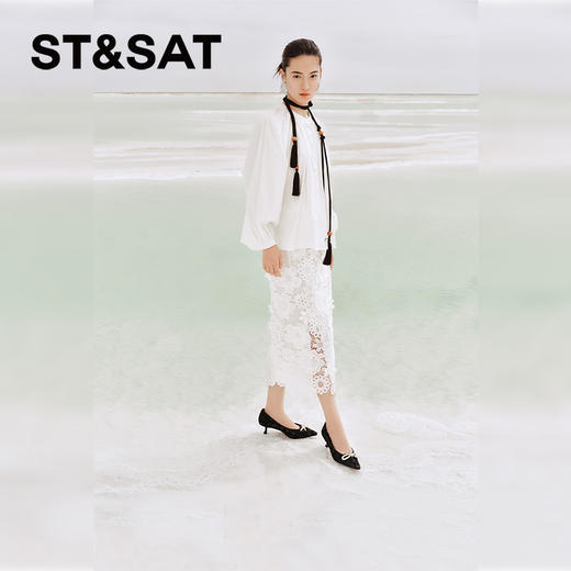 星期六优雅尖头闪钻细高跟SSC3111129 商品图4