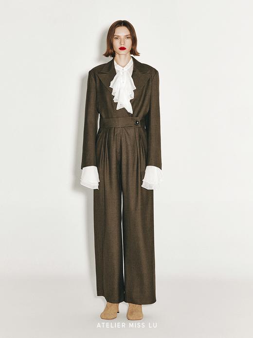 【沙漠骑士】翻领西装绵羊毛阔腿连体裤 商品图0