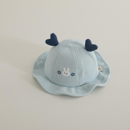 【韩版卡通婴儿盆帽，保暖又时尚】小兔爱心婴幼儿帽子 新款秋冬宝宝可爱小兔渔夫帽 韩版卡通婴儿盆帽 萌趣十足 柔软舒适面料 温暖呵护宝宝娇嫩的头部肌肤-QQ 商品图8