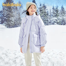 巴拉巴拉女童羽绒服冬季童装中大童加厚外套连帽保暖甜美韩版时尚