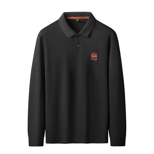 【莱赛尔】【100%棉】【新款DK】大依优型大码长袖Polo衫翻领纯棉男士加肥加大休闲大码男装宽松长袖体恤上衣 商品图6