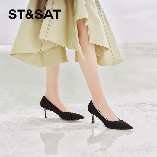 星期六优雅钻条尖头细高跟SSC3111094 商品图3