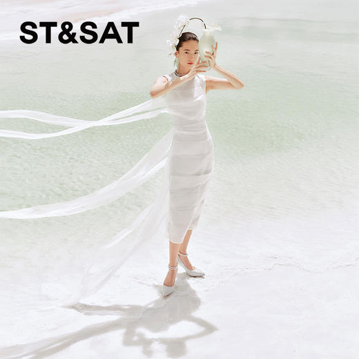 星期六流光溢彩珍珠链条细高跟SSC3111220 商品图4