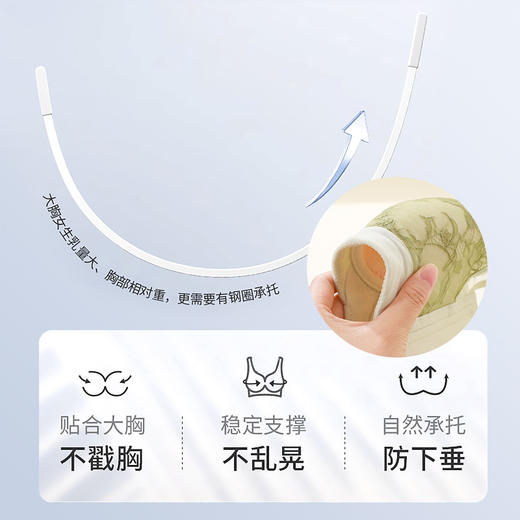 【大胸显小CD杯】熳洁儿 上托提拉性感蕾丝薄杯内衣防下垂文胸收副乳 24761509/23761512 商品图3