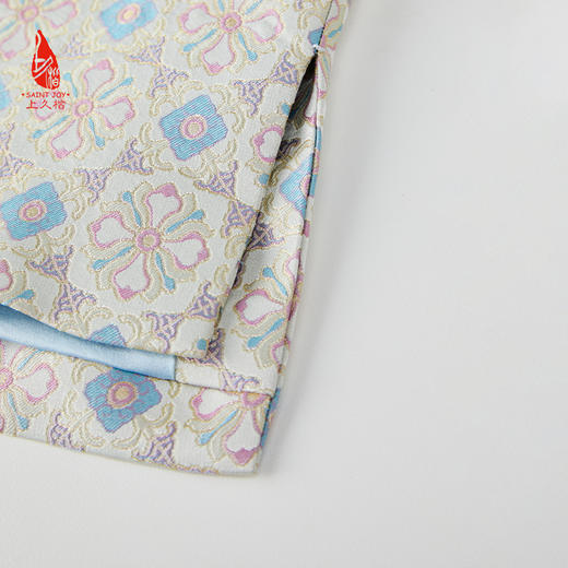 SAINTJOY/上久楷 女式宋锦马甲 中式上衣 中国风 复古 五彩团凤狮花卉锦CY1044207025 商品图9