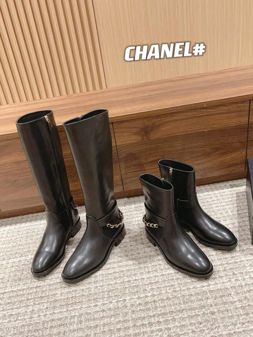 Chan*l 小香 秋冬手工坊系列 链条装饰骑士靴新品 长短可选 大码定制 （HD） 商品图0