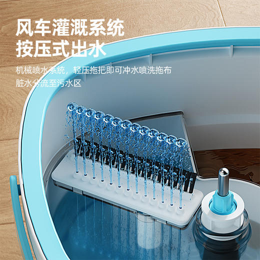 【免手洗！污水分离】净污分离拖把桶免手洗家用懒人省力自动脱水拖地神器旋转拖把，只需轻轻按压，洗拖简直不要太省力。ry 商品图3