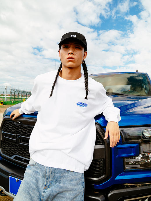 STA2024秋季火焰星标基础纯棉长袖圆领T恤 商品图7