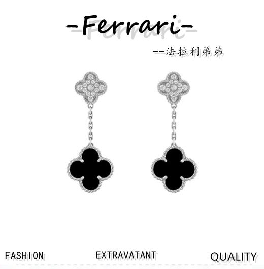 梵克*宝  四叶草双花耳环 商品图0