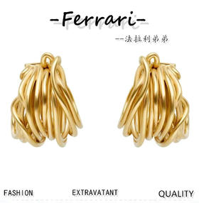 2022新品 巴黎世家 Balenciaga 新款耳钉专柜一致黄铜材质电镀18k金 ！