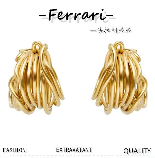 2022新品 巴黎世家 Balenciaga 新款耳钉专柜一致黄铜材质电镀18k金 ！ 商品图0