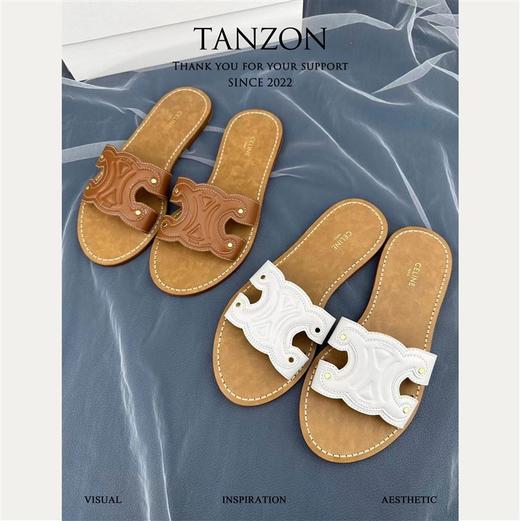 Cel*ne法式凯旋门拖鞋，满满的法式浪漫风情～ 商品图0