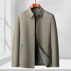 【新款DLS】大依优型大码翻领夹克外套加肥加大肥佬休闲上衣男士胖子