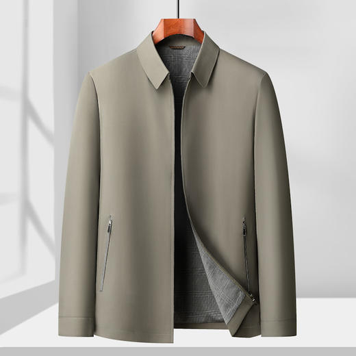 【新款DLS】大依优型大码翻领夹克外套加肥加大肥佬休闲上衣男士胖子 商品图0