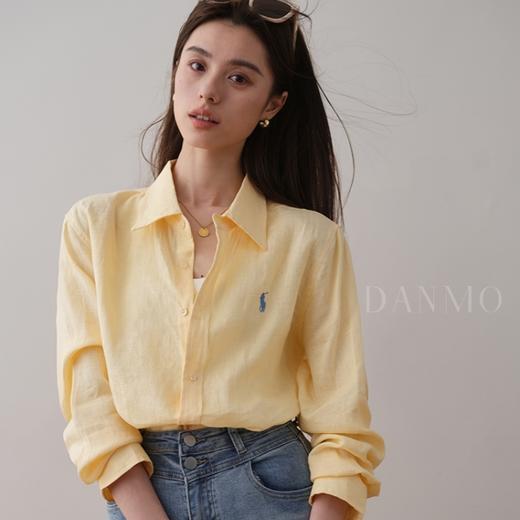 小马刺绣棉麻长袖衬衫，棉麻混纺更透气、呼吸感十足【G】 商品图2