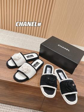 香奶奶 新款钩花毛线山茶花蜜儿拖 鞋