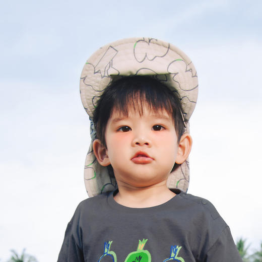 【双帽檐可拆卸儿童遮阳帽】迷你巴拉男女童空顶防晒帽子夏季 商品图2
