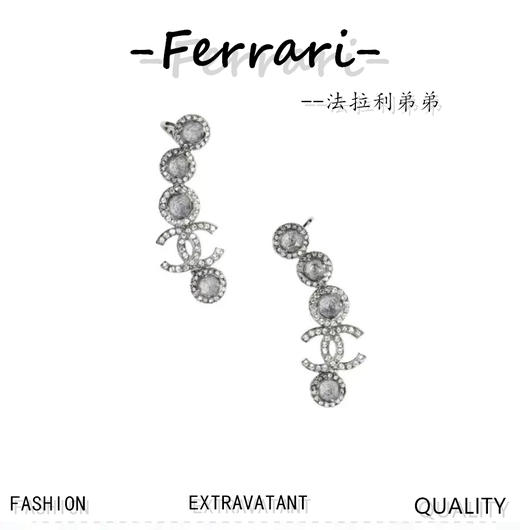 香奶奶    新款白金圆钻耳钉 商品图0