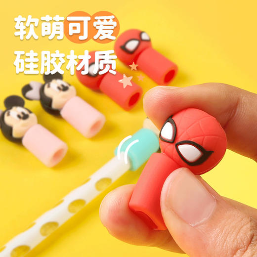 塑胶笔帽 软胶儿童卡通笔套 维尼熊可爱铅笔盖漫威铅笔帽 开学季儿童幼儿礼物画画练习笔 商品图3
