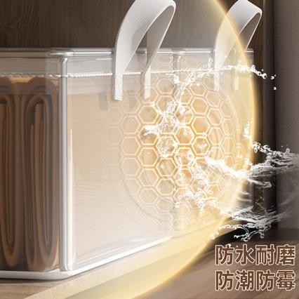 「拍1发3！大号收纳箱」衣服收纳箱居家日用衣柜放衣物裤子的分层整理盒透明折叠储物筐框 商品图3