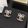 Cha*l 小香 蝴蝶结连C水钻耳钉(XJ) 商品缩略图2