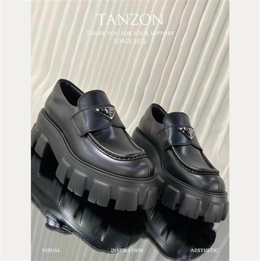 【 巨好】Prada厚底乐福鞋！进口的开边珠牛皮质感非常好！ 商品图0