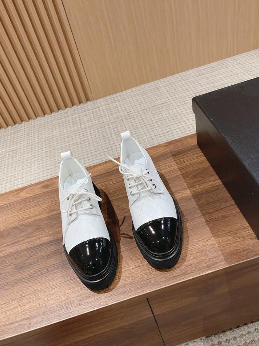 香奶奶  2023秋冬乐福鞋新品 系带小皮鞋 HD 商品图1