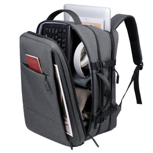 【可扩容双肩包】笔记本电脑包 拓展大容量出差旅行背包 国庆假期出游背包 商品图1