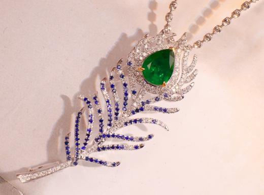 1.55ct 祖母绿吊坠胸针 商品图3