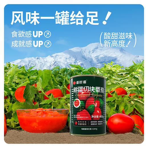 【新疆大番茄 自然完熟】番时番新疆切块番茄400g*5罐 商品图1