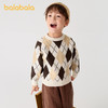 巴拉巴拉儿童毛衣男童女童秋冬新款宽松针织衫撞色菱格毛衫潮 商品缩略图2