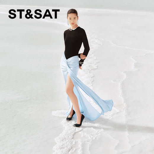 星期六精致闪钻优雅尖头细高跟SSC3111098 商品图2