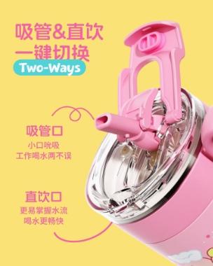 uooha巨能喝冰霸保温杯摸鱼时间-绿黄-1100m1 商品图4