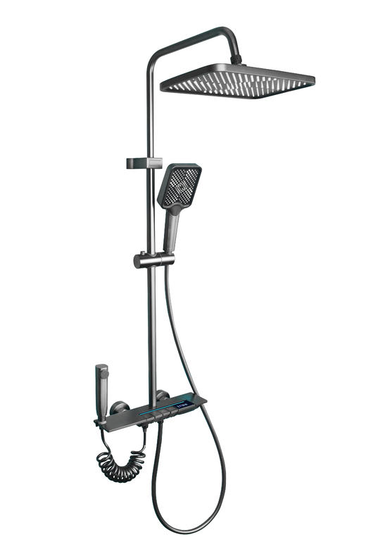 大淋浴套装/KD1-13Q/钢琴键/枪灰（带数显+氛围灯) 商品图0