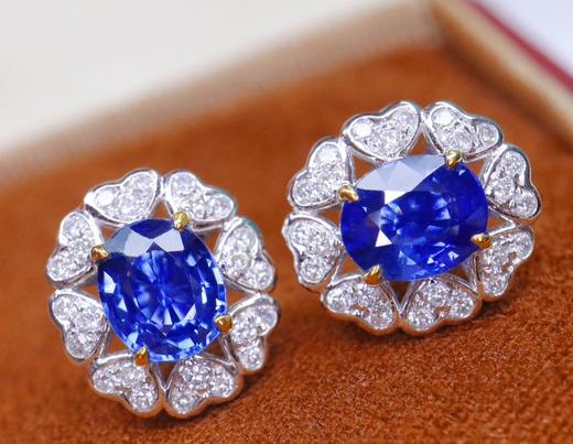 1.7ct 蓝宝石耳钉 商品图2
