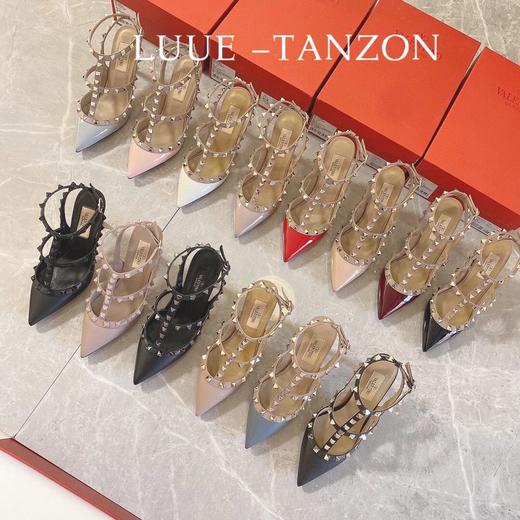 华伦双环铆钉高跟凉鞋 商品图1