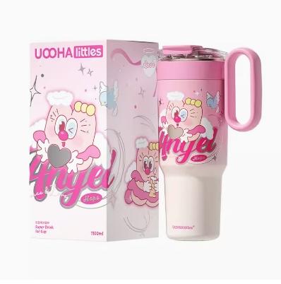 uooha巨能喝冰霸保温杯一箭倾心-粉白-1100ml 商品图0
