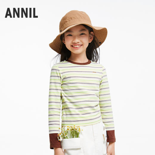 女童多彩条纹打底衫安奈儿童装实体店同款AG431618 商品图0